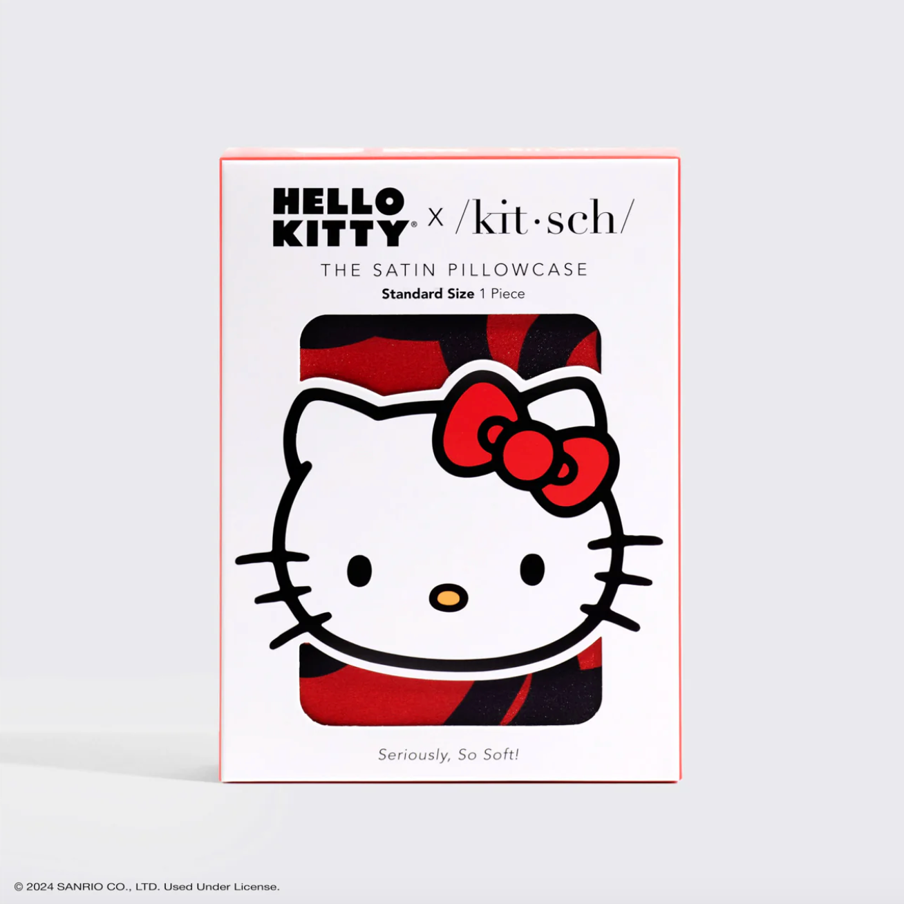 Hello Kitty x Kitsch Satin Pillowcase - Hello Kitty Bathes in a Sea of Bows 1pk