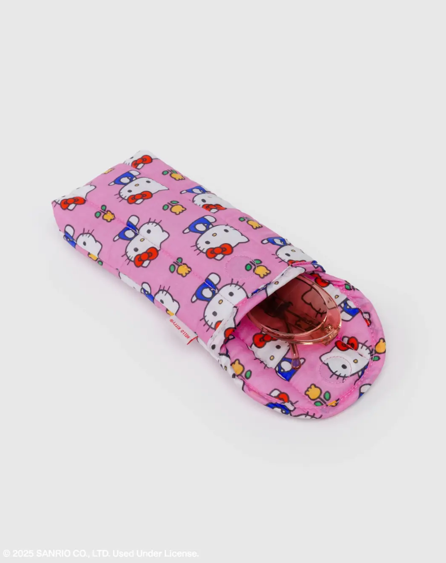 Hello Kitty Pink Puffy Glasses Sleeve