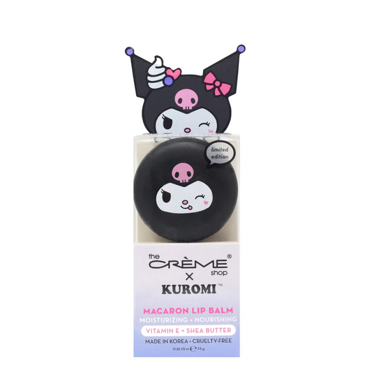 Kuromi Macaron Lip Balm - Blueberry Smoothie Flavored