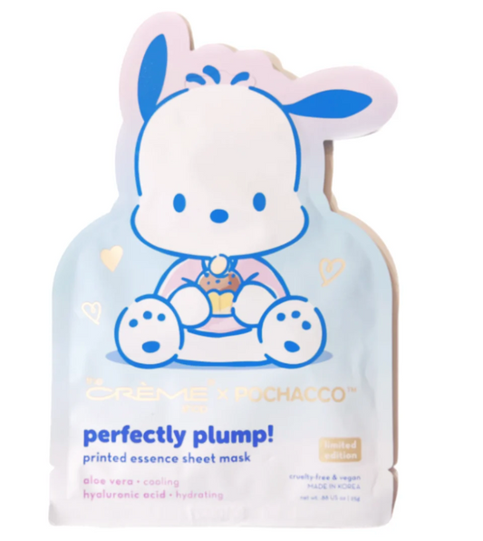 The Crème Shop x Pochacco Perfectly Plump Printed Essence Sheet Mask- 3pk