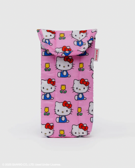 Hello Kitty Pink Puffy Glasses Sleeve