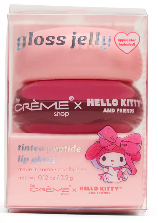 My Melody x The Crème Shop Gloss Jelly Tinted Peptide Lip Glaze (Bubblegum)